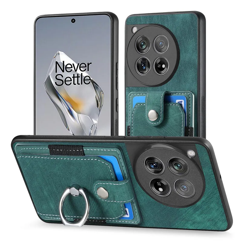 Luxury Magnetic Back Cover with Leather Card Holder