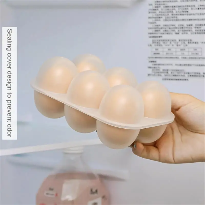 6 Egg Storage Box Egg Tray With Lid Kitchen Refrigerator Egg Drop Rack Egg Storage Boxes Fridge Egg Kitchen Storage Organization 5