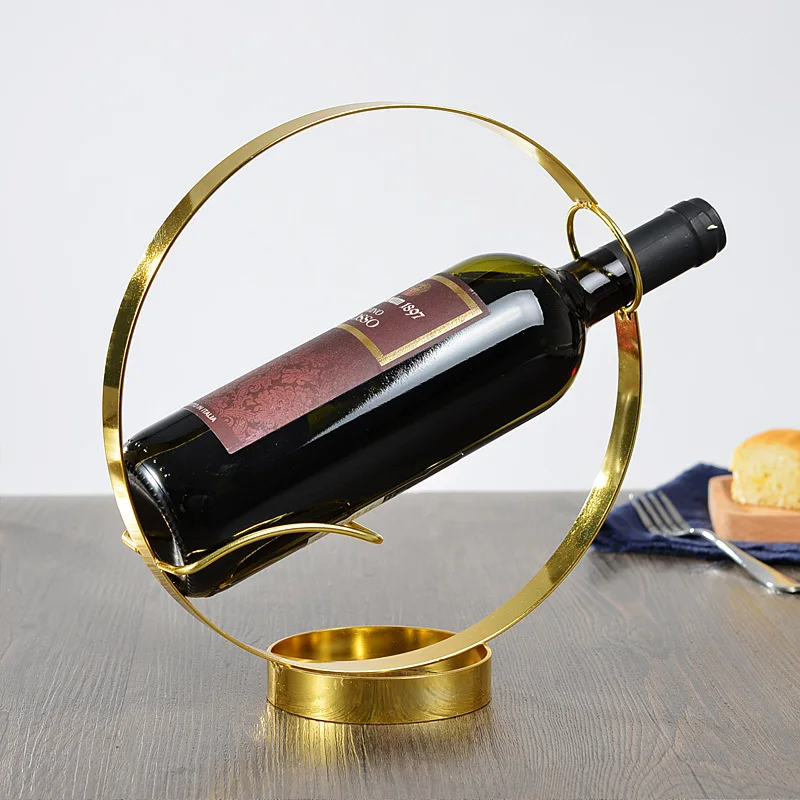 Storage Rack Modern Living Room Red Wine Rack Concise Stainless Shelf Counter Decoration