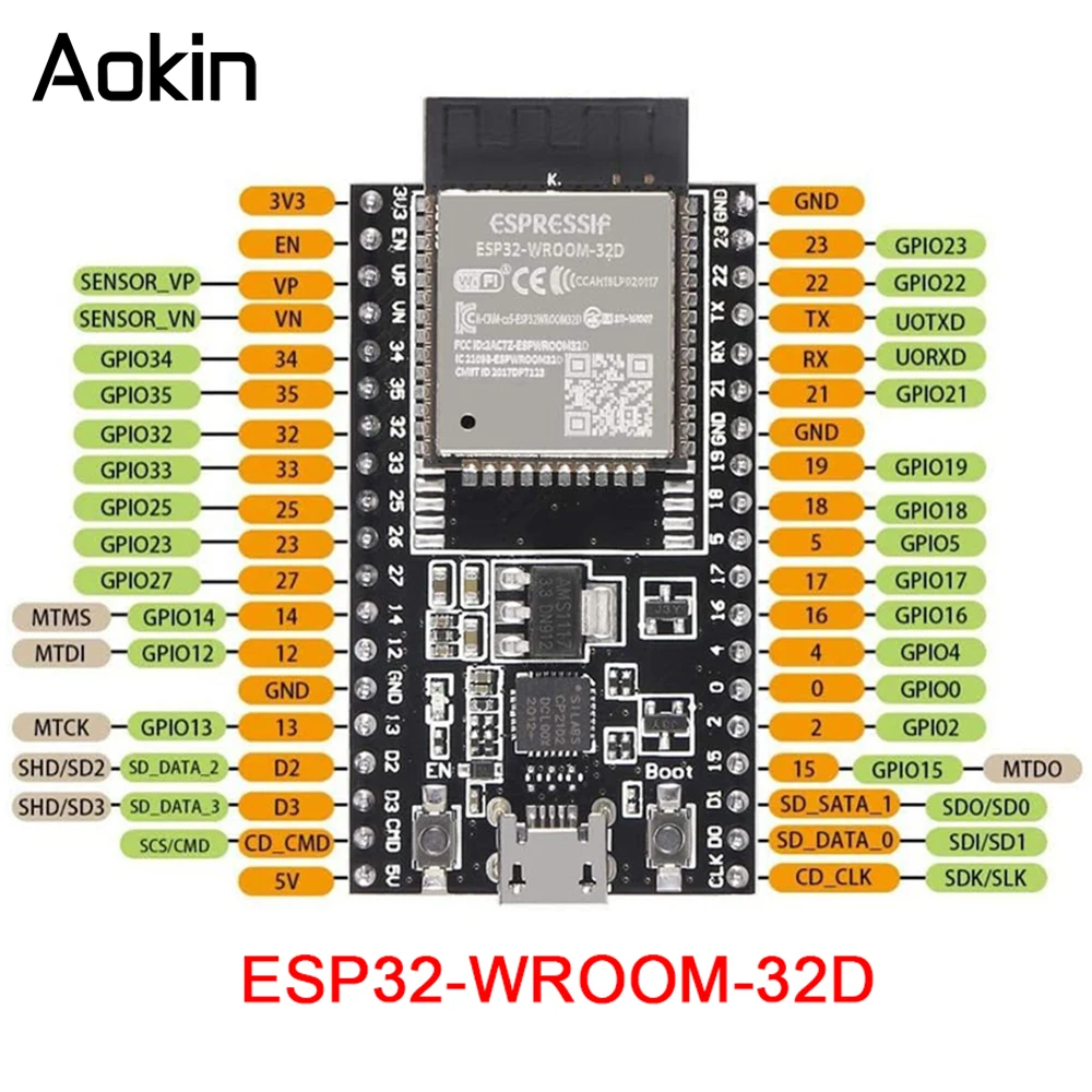 รูปสินค้า ESP32 บอร์ดพัฒนา WiFi + Bluetooth ประหยัดพลังงาน