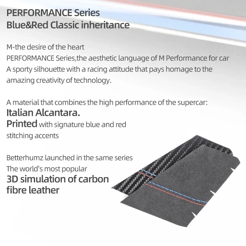 For BMW E70 X5 E71 X6 Made of Alcantara Car Interior Dashboard Panel Trim Strips Instrument Performance Stickers Accessories car interior trim
