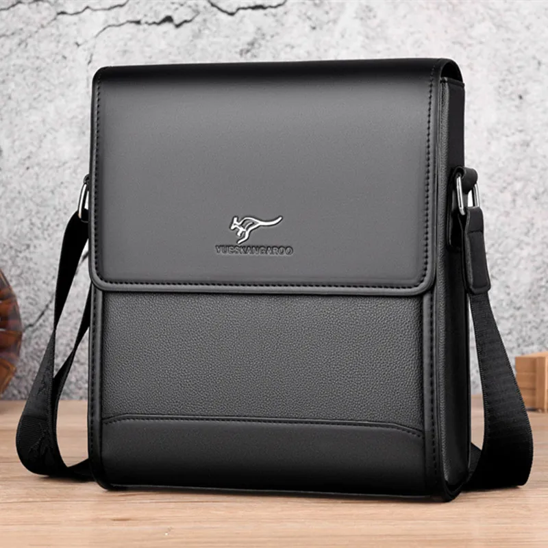 Business Leather Men's Shoulder Bag High Capacity Luxury Messenger Bag Vintage Waterproof Male Crossbody Ipad Bag