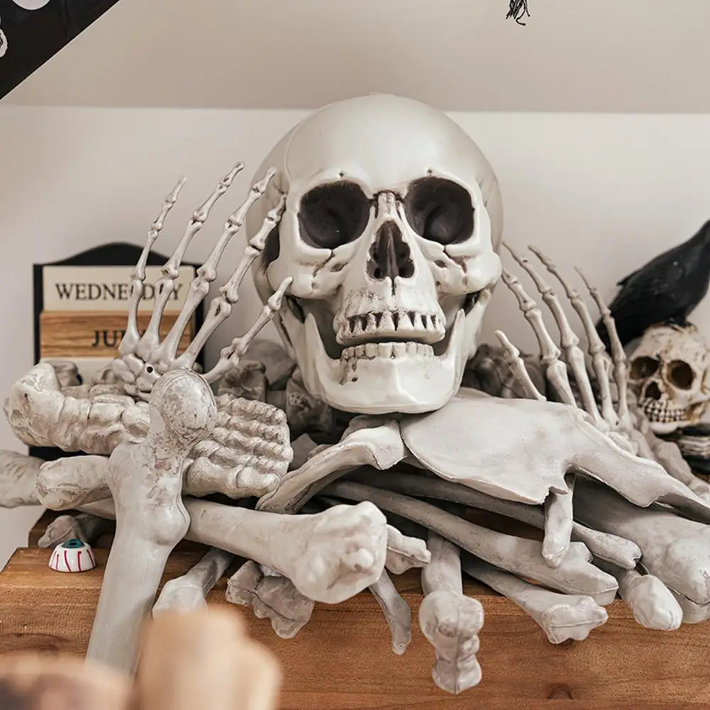 

Halloween Spirit Decoration Realistic Halloween Skeleton Stake Set Spooky Haunted House Props for Party Decoration 14/18/24pcs
