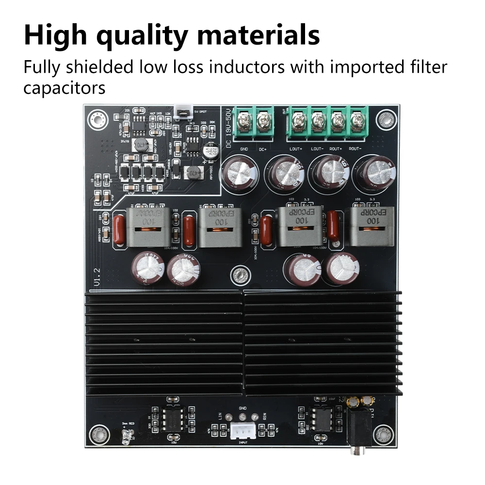 HIFI DualCore TPA3255 스테레오 앰프 모듈 2 채널 600W + 600W 디지털 전력 증폭기 DC19-50V 클래스 D 오디오 앰프 보드