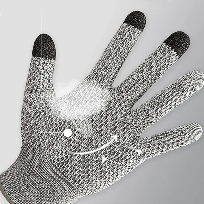Cut Resistant Touch Screen Gloves Pineapple Pattern