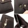 Crazy Horse Leather RFID Credit Card Holder Mens Double Anti Rfid Bank Cardholder Case Wallet Metal Business Minimalist Purse 5