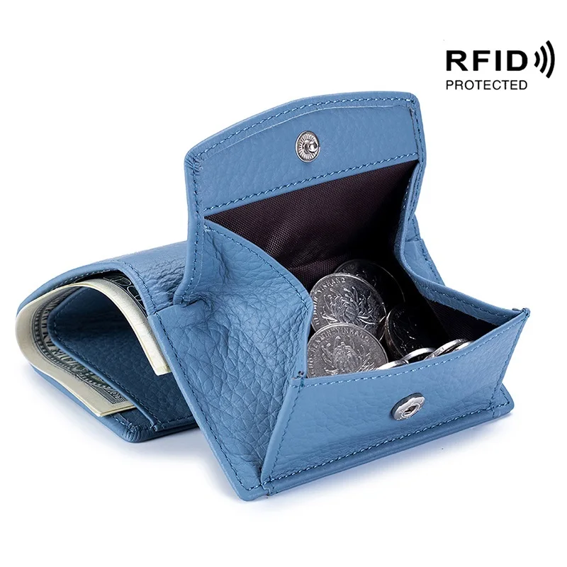 여성용 Rfid 미니 지갑, 여성용 PU 가죽 지갑, 여성용 소가죽 지갑, 소형 동전 주머니, Rfid 카드홀더 미니 머니 백 