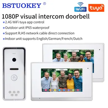 7 Inch Touch Screen Tuya Smart 1080P Wifi Video Intercom for Apartment Intercom System Home Doorbell Metal  Door Lock Opener 1
