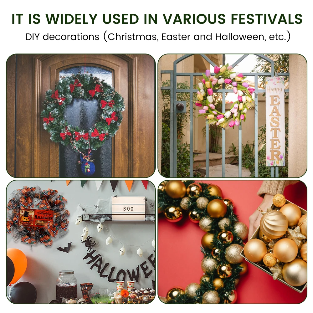 Ghirlanda Di Vite Naturale In Rattan Fai Da Te - 30 Cm Di Diametro - 3 Pezzi Per Decorazioni Rustiche, Halloween, Natale E Matrimoni