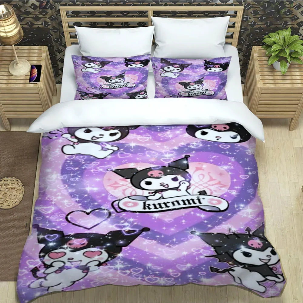Sanrio cartoon kuromi Bedding Sets exquisite bed supplies set