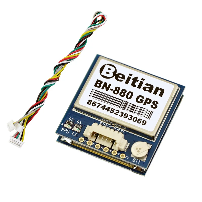 Module BN-880 avec boussole montrant les broches de connexion pour drones et robots