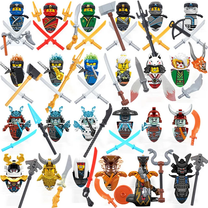 Кукла мини-фигурка Ninja Masters of Spinjitzu Jay Cole Kai Zane Lloyd кукла-конструктор детские игрушки