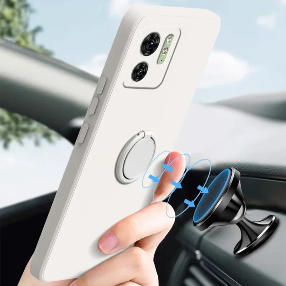 TPU Liquid Silicone Ring Holder Case for Motorola EDGE 50 Fusion Pro 50/40/30 NEO G85 G35 G84 G54 G34 G24 G14 G04/S E14/13 Cover