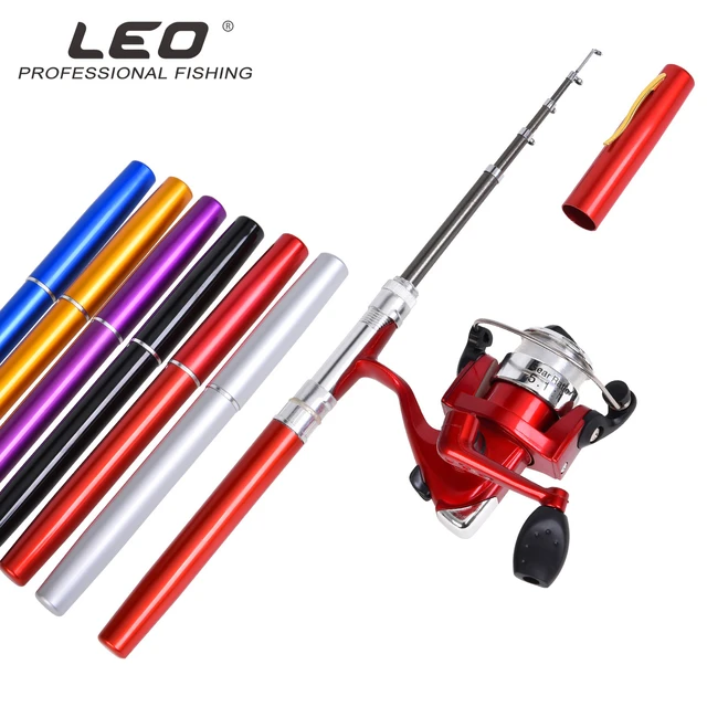 Pen Fishing Rod Reel Combo Set Premium Mini Pocket Collapsible Fishing Pole  Kit Telescopic Fishing Rod + Spinning Reel Combo Kit 