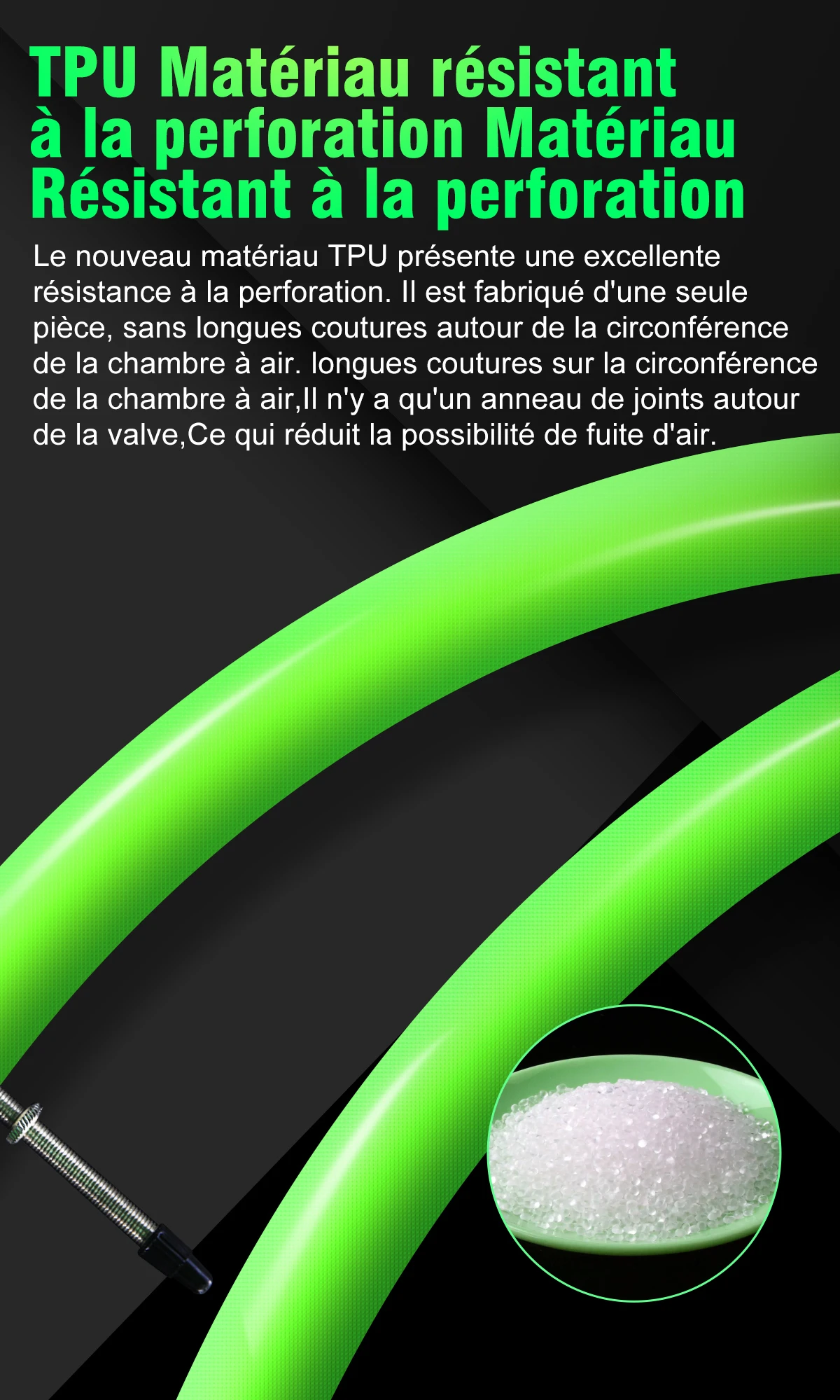 Chambre à air TPU ultralégère pour vélo de route, pneu de vélo 28