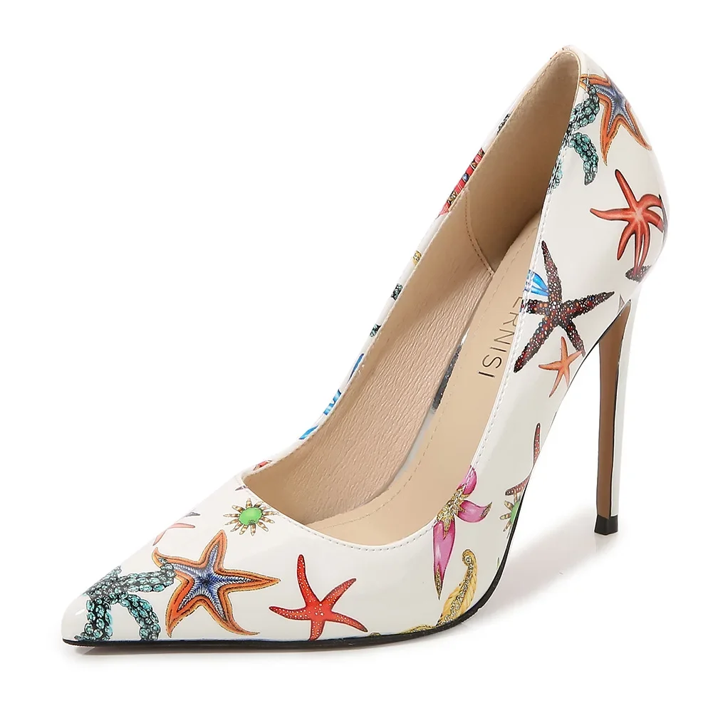 

Туфли-лодочки женские из лакированной кожи, на высоком каблуке 12 см, Размеры 35-46