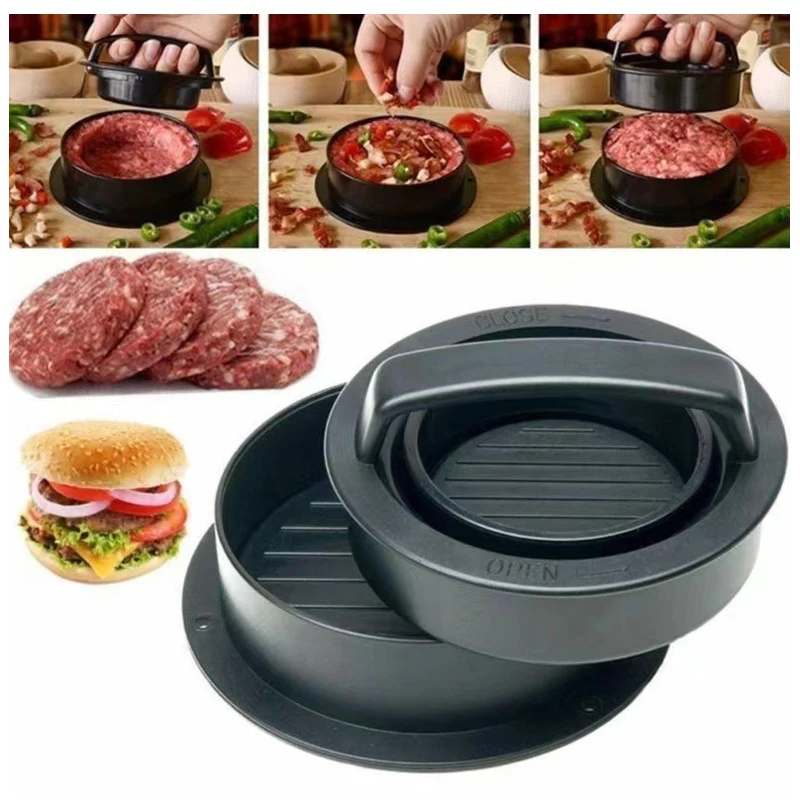 Hamburger Press Maker Round Shape Non-Stick Chef Cutlets Meat Beef Grill Burger Patty Mold