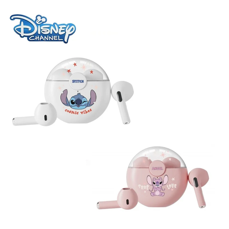 New Disney Q50 Stitch Angel Wireless Bluetooth 5.3 Auricolari Hifi Surround Sound Headset Smart Touch Headphone Long Endurance