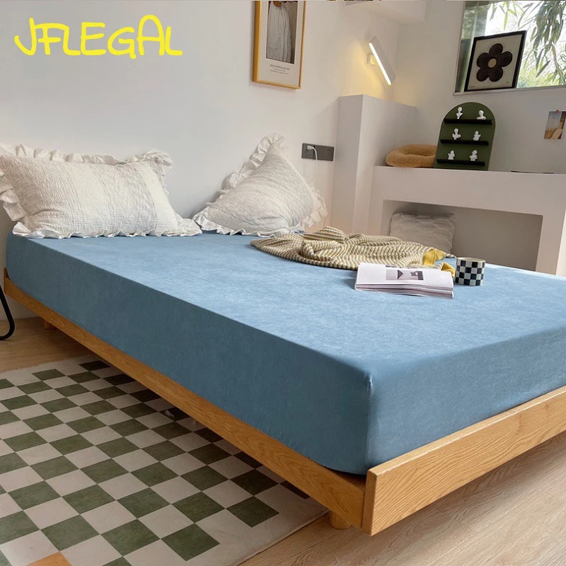 

JFLEGAL Double Sided Bed Cover Colorful Fitted Sheet Mattress Protector Cover Sabanas Bajeras Ajustables Cama Cubre Colchon 150