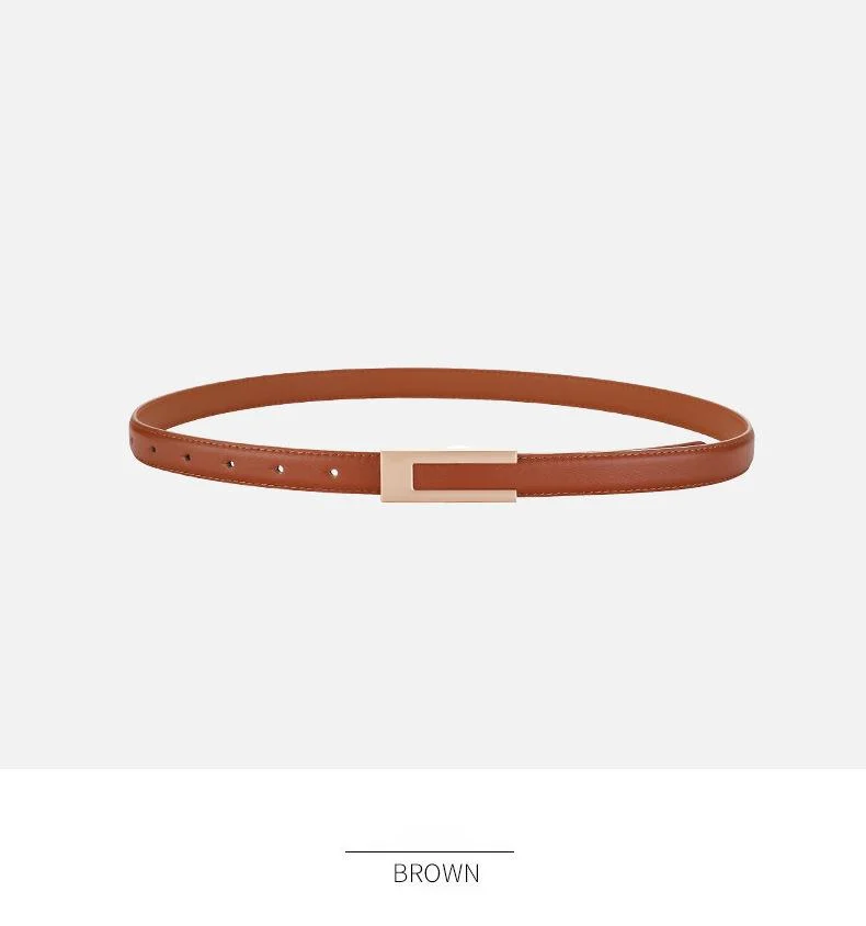 Ceinture fine en cuir pour femme ceinture polyvalente pour robe_voghion.com