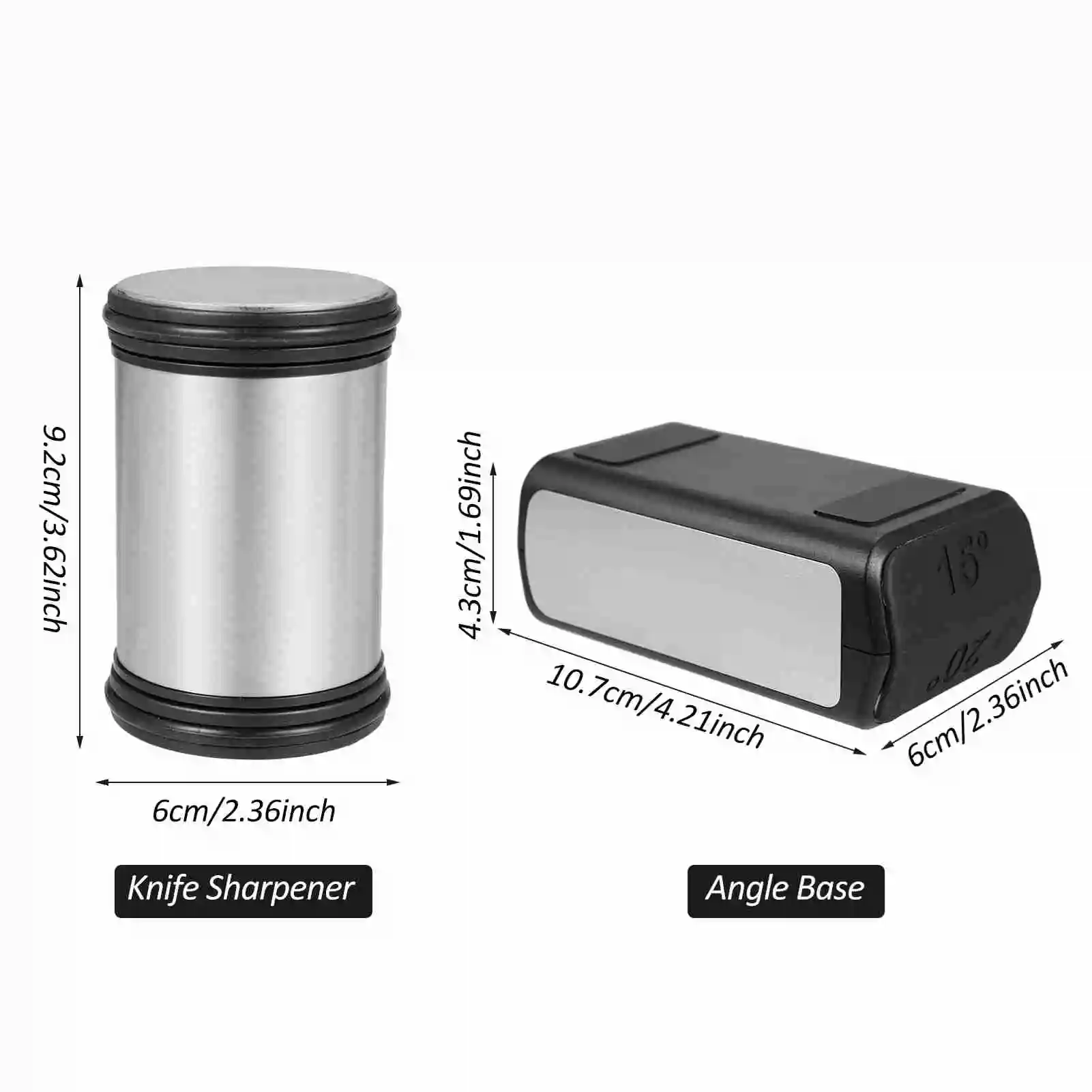 Rolling Knife Sharpener - Knife Sharpening Tool with Diamond and Ceramic Discs for Steel of Any Hardness, 15 and 20 Degrees: 3 - 5 Days Free Delivery Only UK