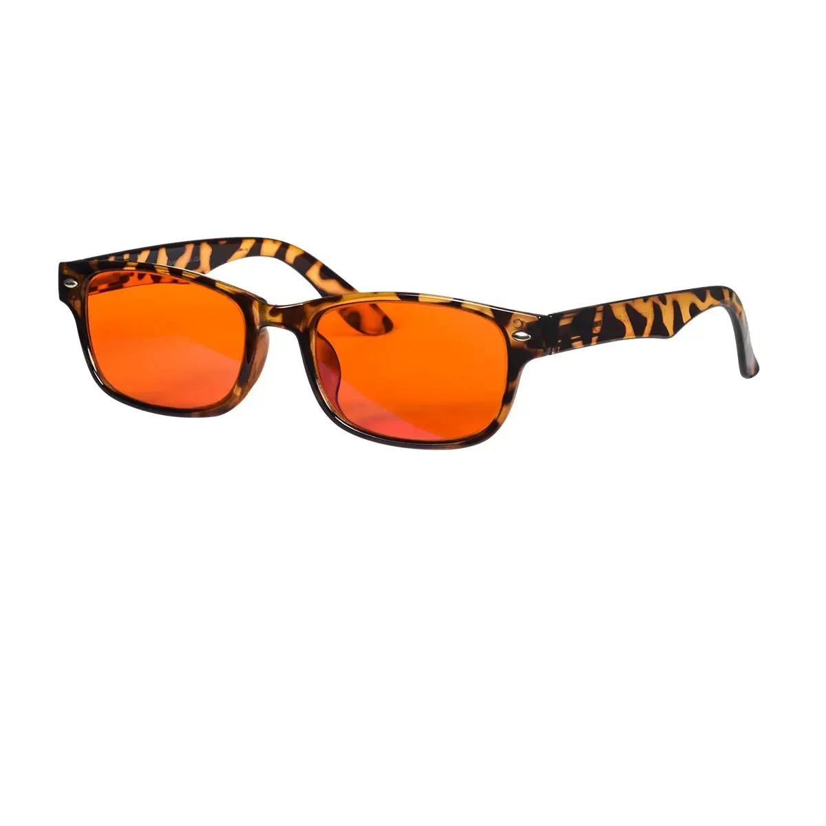 Orange Lens Blue Light Filtering Glasses for Improved Sleep with Durable Plastic Frames
