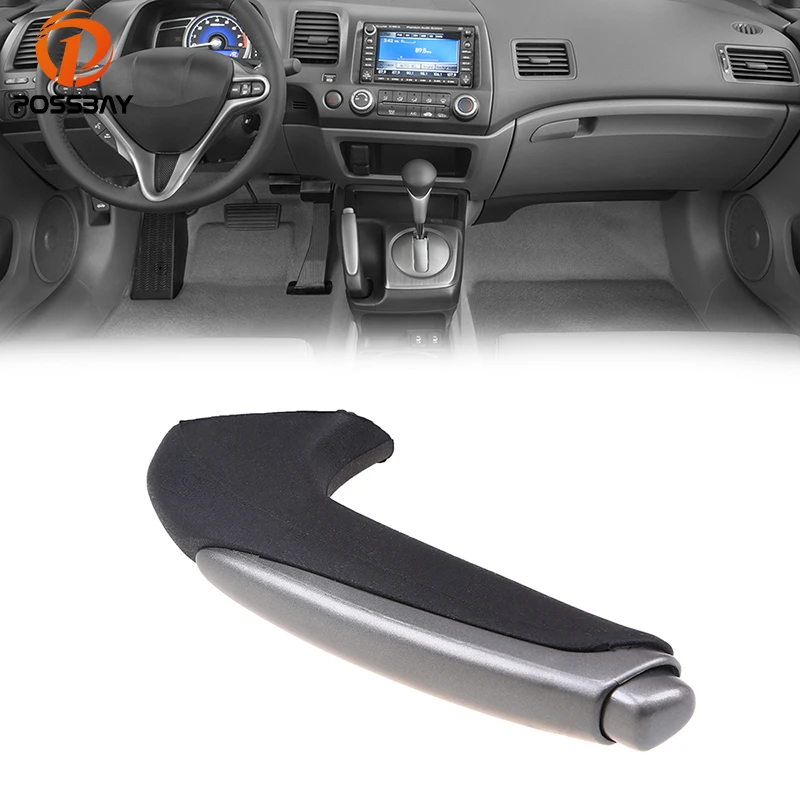 POSSBAY Car Handbrake Cover Sleeve Parking Hand Brake Grips Sleeve Auto Accessories Fit for Honda Civic Coupe 2006-2011 All Trim