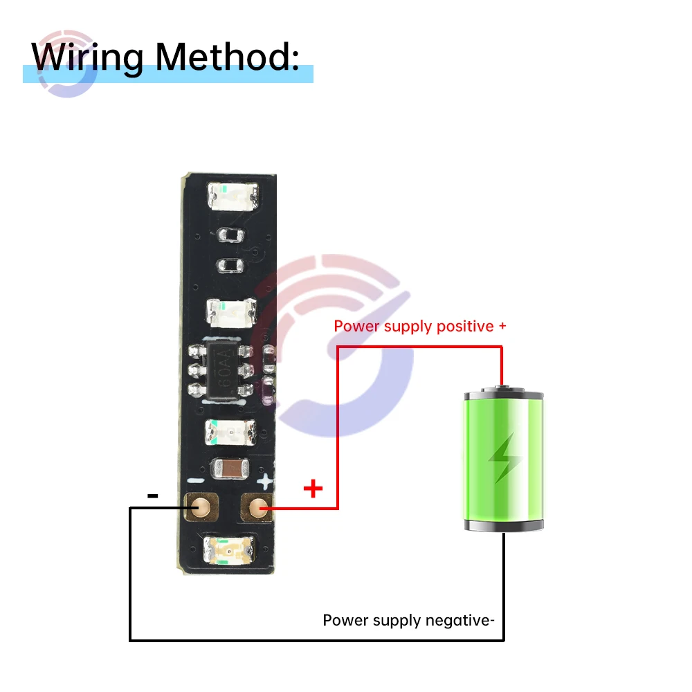 5PCS LED Battery Power Indicator DC 3.7-4.2V 1S Battery Capacity Power Display Module Lithium Charging Tester Board