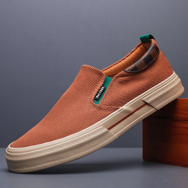Lightweight Men's Canvas Shoes Comfortable Low-cut Vulcanized Shoes Men Espadrille Non-slip Casual Shoes Men Flats 2024 SS24846 5