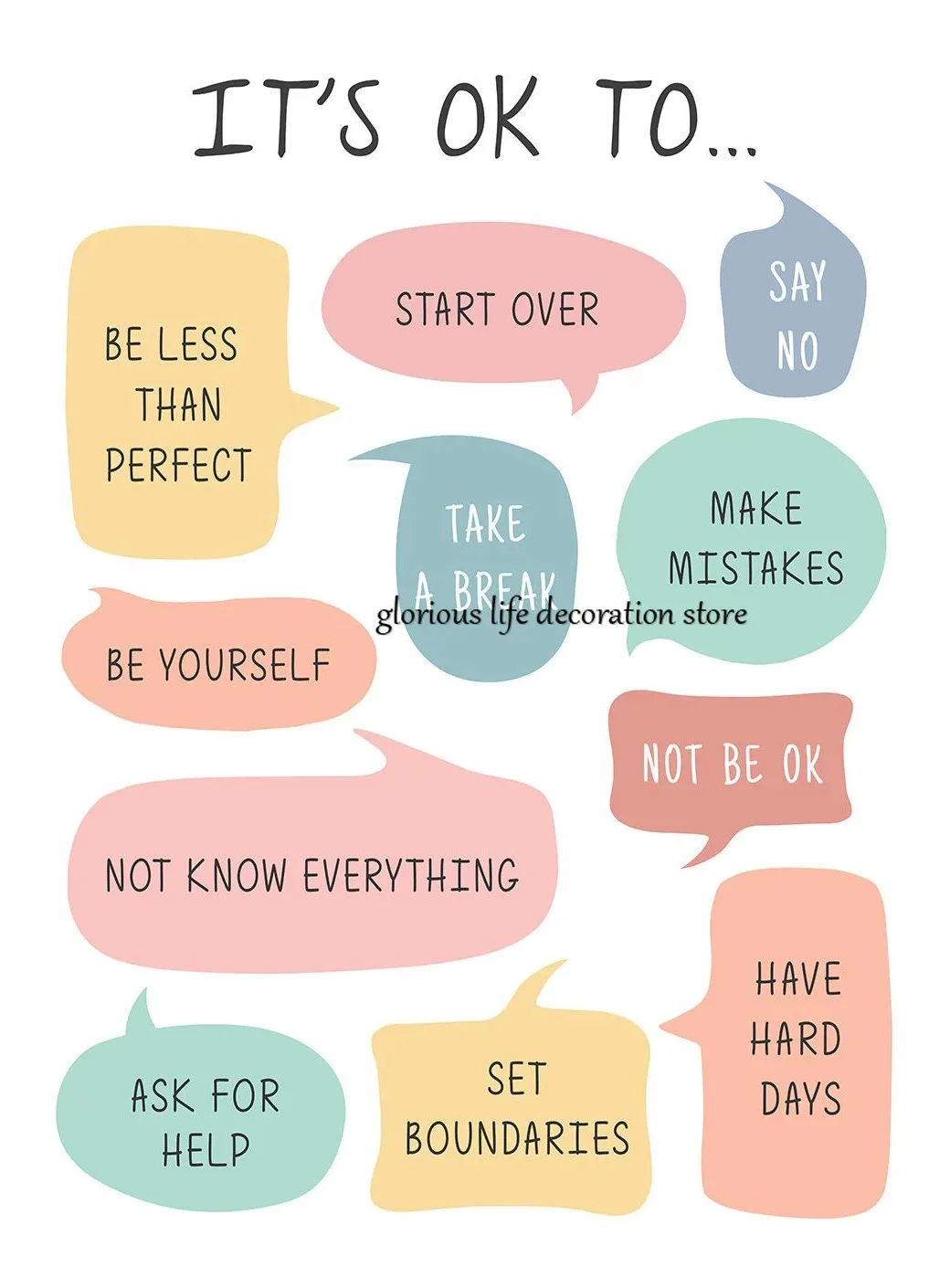 Mental Health Coping Skills Canvas Wall Art