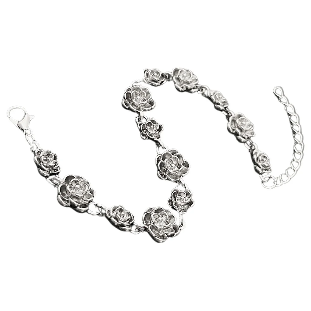 

Flower Bracelet Girls Bracelet Metal Bracelet Floral Bracelet Women Bracelet