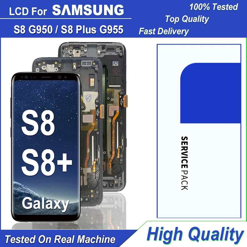 

High Quality LCD For Samsung Galaxy S8 G950 G950F LCD Touch Screen Digitizer Assembly For Galaxy S8 Plus S8+ G955 G955F Display