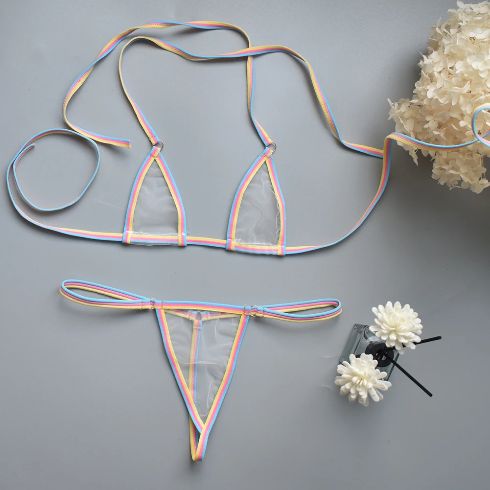 Bikini Womens Thongs Home Hotel Sleep Fun Medium Strecth Polyester Sexy Solid Color Spring String Summer Thong