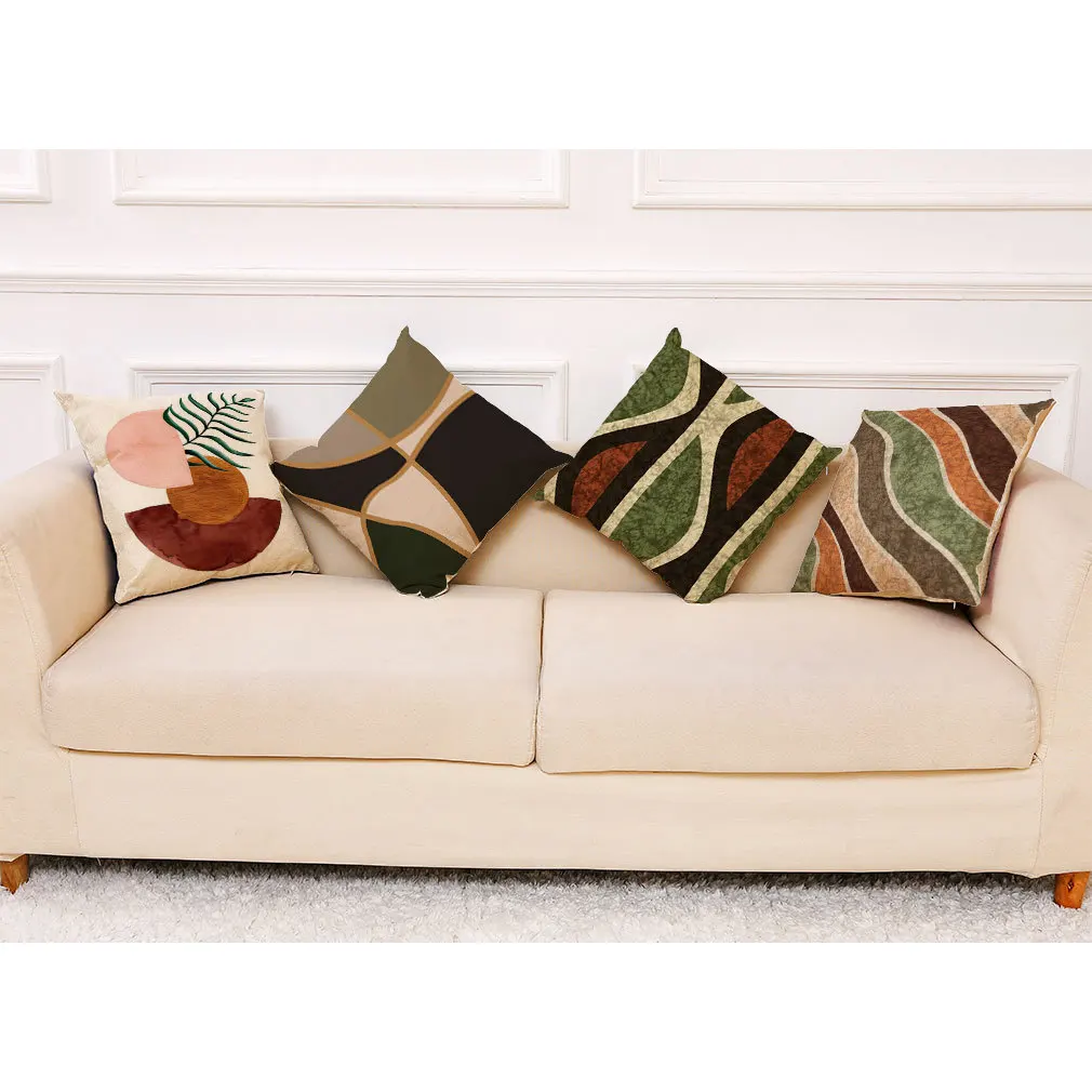 New Abstract Geometry Modern Art Pillows Case Linen 30X30/45X45/50X50CM Print Cushions Case Sofa Couch Chairs Decorative Pillows 1