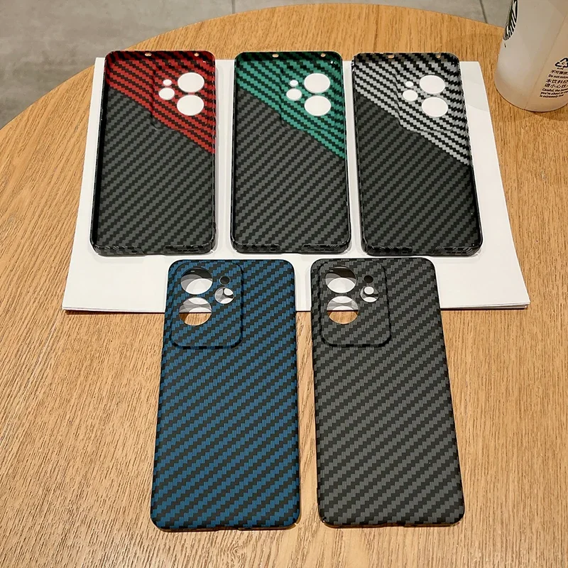 Carbon Fiber Texture Matte Hard Case - Shockproof Bumper Cover
