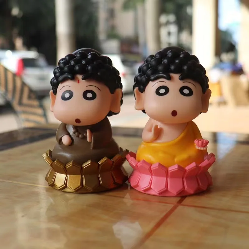 애니메이션 피규어 짱구 연꽃 부처님 짱구, 자동차 데스크탑 장식 피규어  Best5