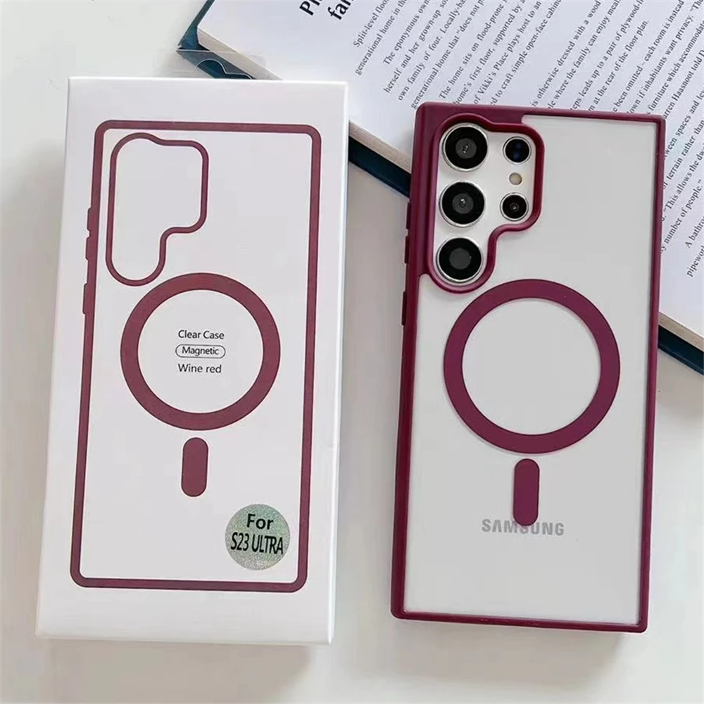 Luxury Clear MagSafe-Compatible Magnetic Wireless Charging Phone Case - Shockproof Cover