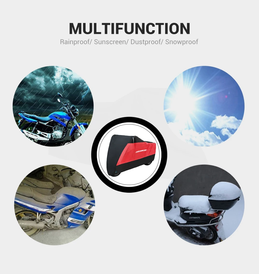 All-Season Waterproof Dustproof UV Protector Motorcycle Rain Cover