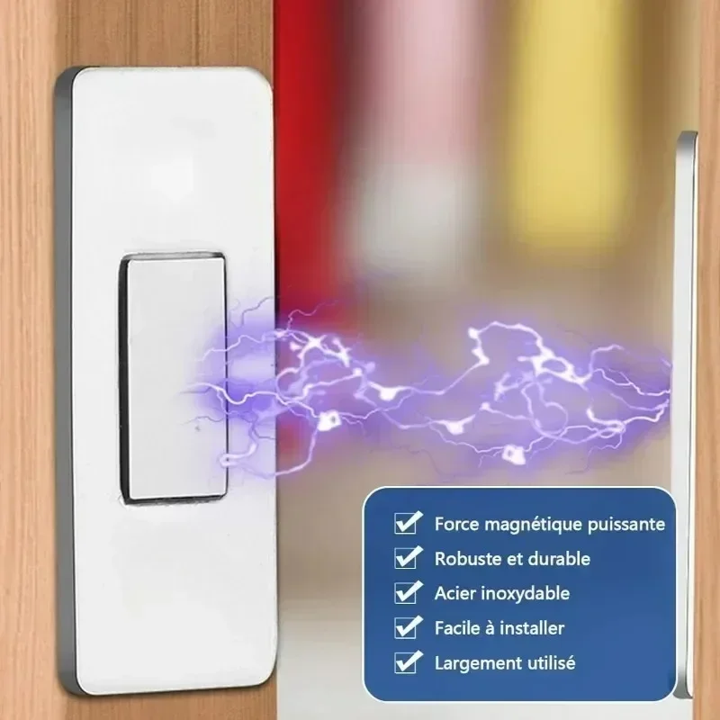 Door Stopper Self Adhesive Magnetic Cabinet Catches Invisible Soft-Catch Anti-Rust Magnet Stickers