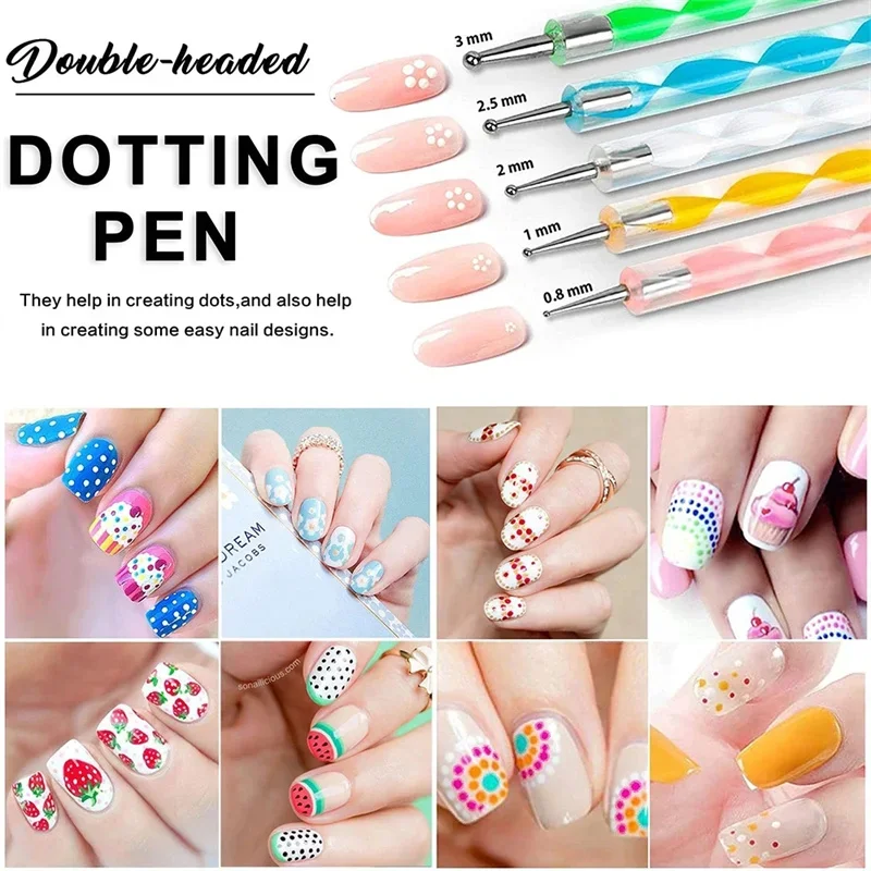 One Set Acrylic French Stripe Nail Art Liner Brush Tips Nail Professional Supplies Line Drawing Pen Gel Brushes Painting Tools nail art pens nail art brushes nail brushes nail art tools gel nail tools