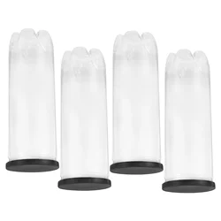 4 Pcs Clear Ball Container With Lid Holder Ball Supply Convenient Balls Clear Organizer Transparent Tube Container