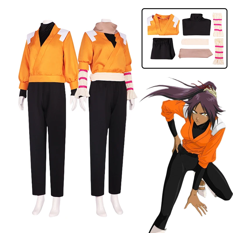 

Shihouin Yoruichi Косплей Костюм Аниме отбеливающий косплей парик наряды Shihouin 2 стиля Одежда Хэллоуин Рождественская вечеринка костюм