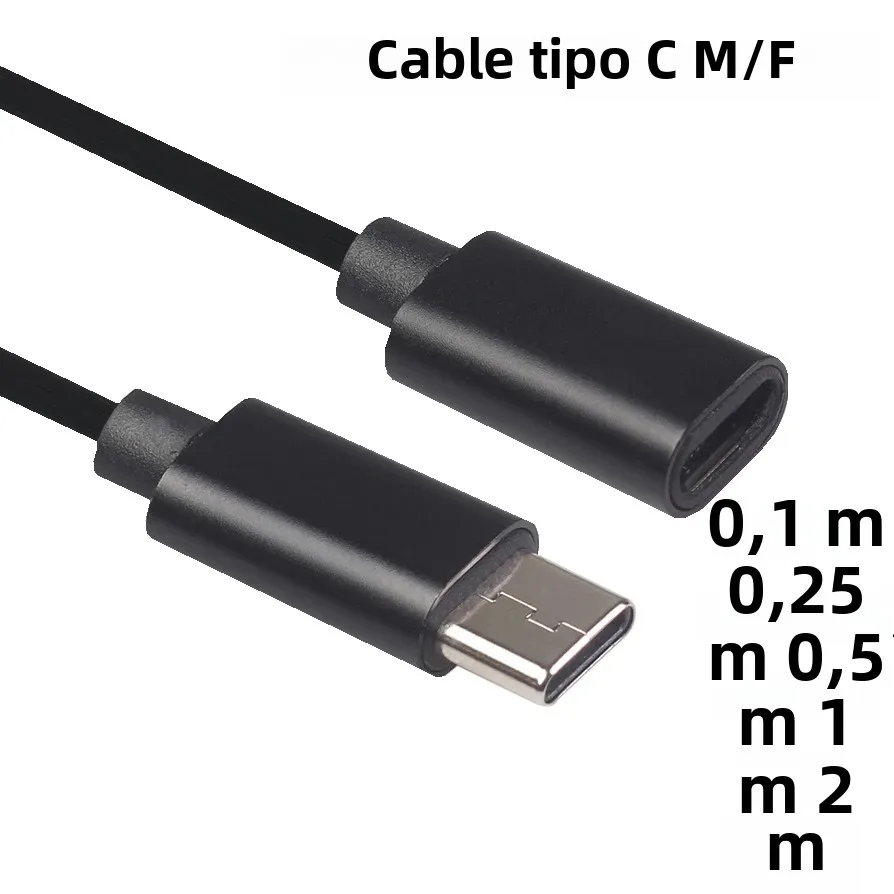 NDOOL Cable de Extensión USB C,USB Tipo C 3.1 Cable de Carga Rápida y Transferencia de Datos de