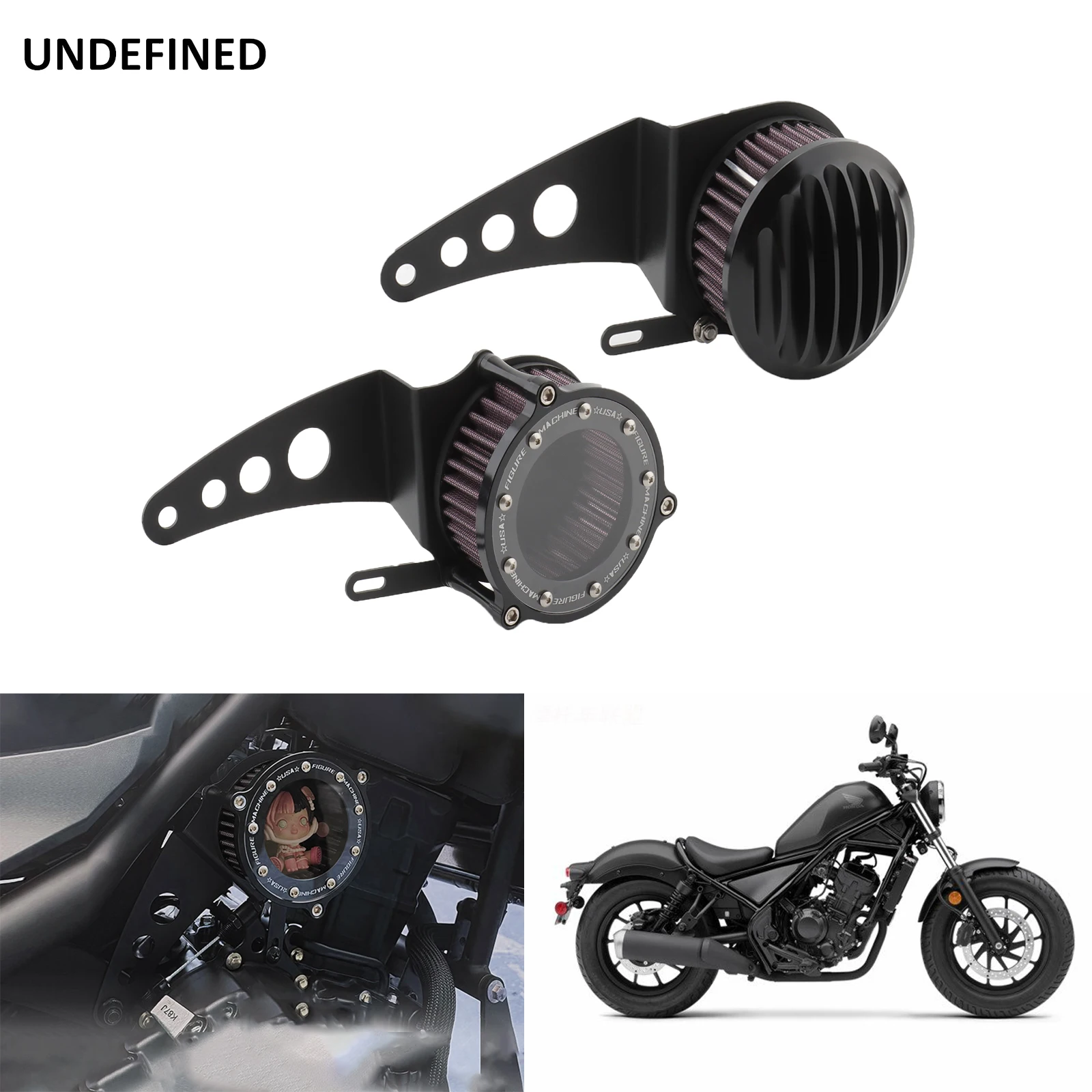 

Motorcycle Air Cleaner Right Side Cover Decorative Accessories For Honda Rebel 300 CM300 2022-2023 CNC Aluminum