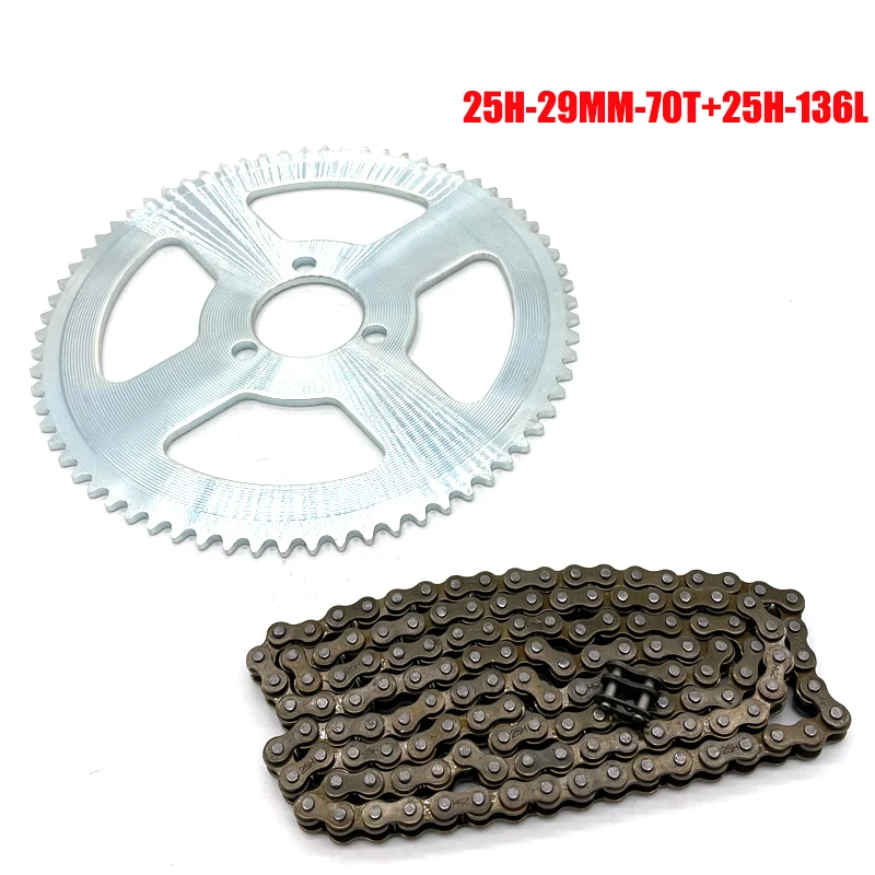 Motorcycle Chain Sprocket 92T 80T 70T 68T 66T 65T 64T 55T 47T 25H 26mm 29mm 54mm Rear Sprocket 136L Chain For Mini Moto ATV Dirt Pit Pocket Bike 47CC 49CC