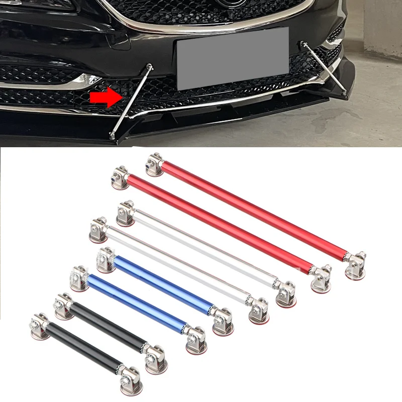 Aste Supporto Splitter Auto 20cm - Rinforzo Paraurti Regolabile In Alluminio Per Tuning
