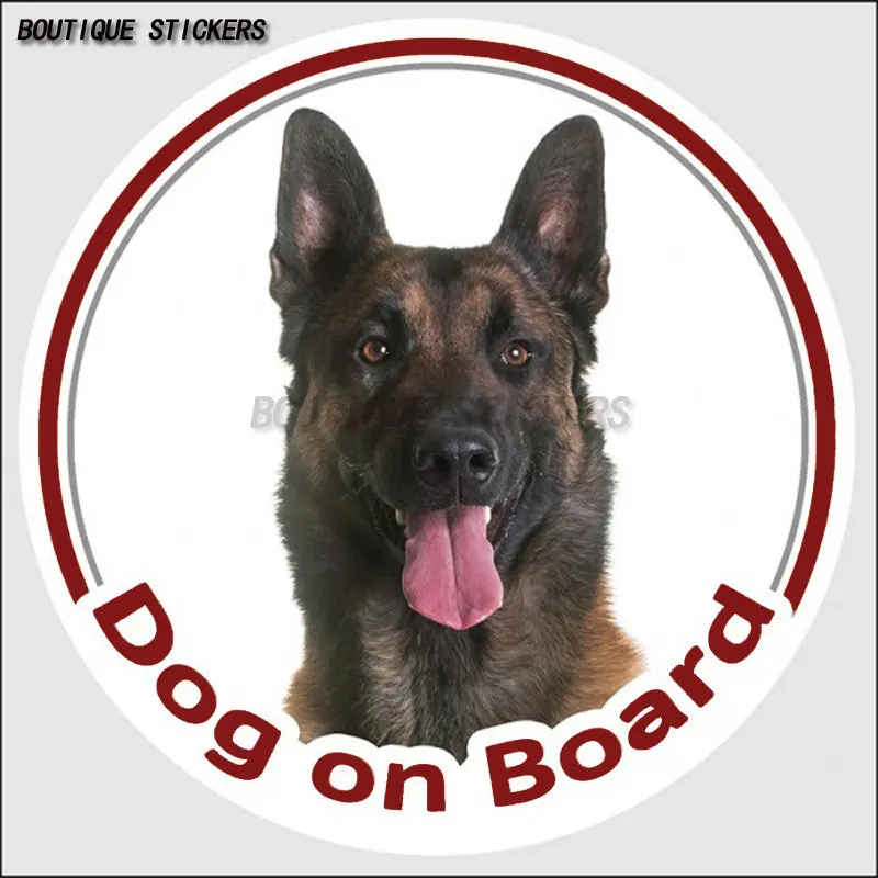 Dog On The Car Malinois Car Sticker Window Hood Wall Pet Dog Decoration Accessories Waterproof Pvc Sticker To Cover Scratches