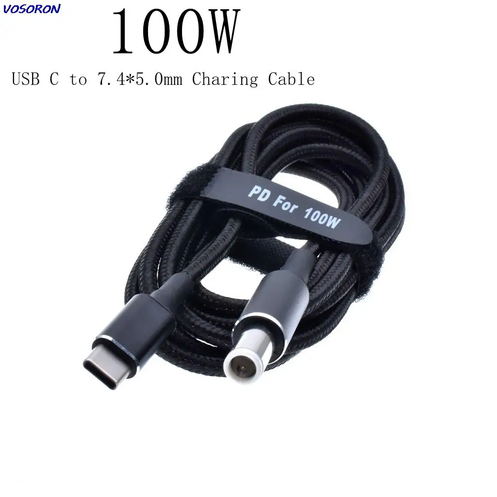 

65W 90W Laptop Power Supply Adapter Charing Cable USB Type C to 7.4*5.0mm Plug Converter for Dell N4010 N4030 N4050 1400 D610