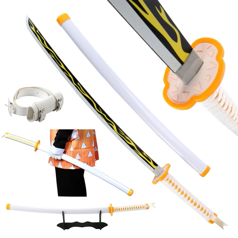 41 "1:1 Demon Slayer Katana Sword Cosplay Puntelli Arma Rengoku Tanjiro Catana Kimetsu No Yaiba Spade Samurai In Legno Giocattolo