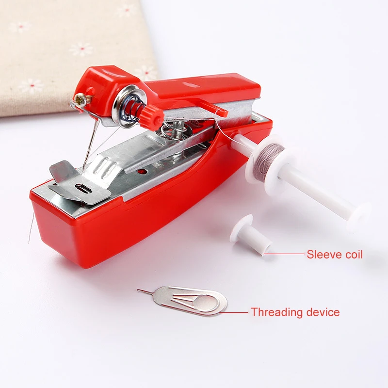 Follure Portable Needlework Cordless Mini Hand-Held Clothes Fabrics Sewing Machine As Shown, Size: One size, ! ! As Shown